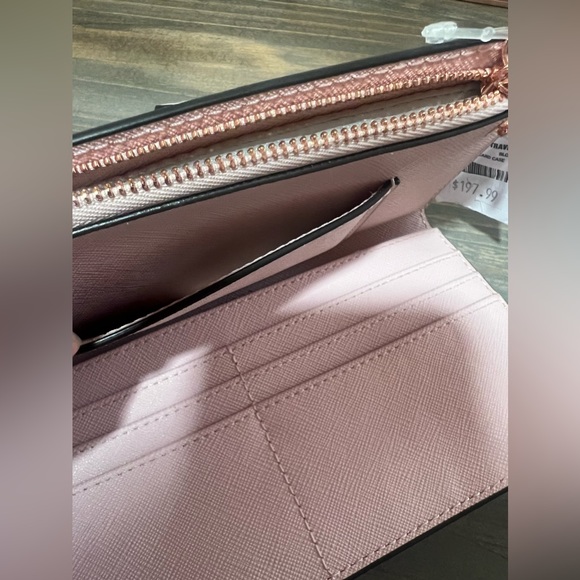 ✨🏷️SALE✨NWT Michael Kors Jet Set Lg Carryall Bifold Wallet w/ Card Case, Blossom - Picture 10 of 12